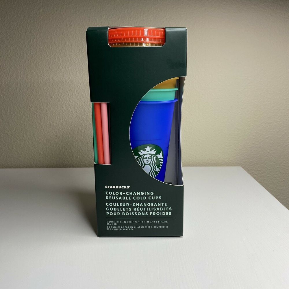 STARBUCKS COLOR CHANGING CUPS 5 PACK